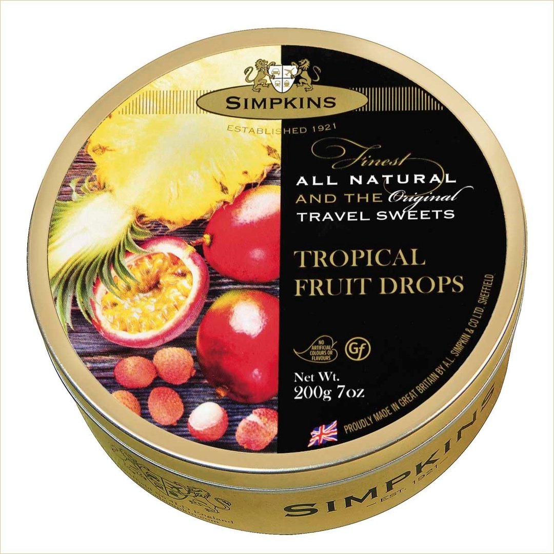 Drops Tropical Fruit Travel Sweets Simpkins