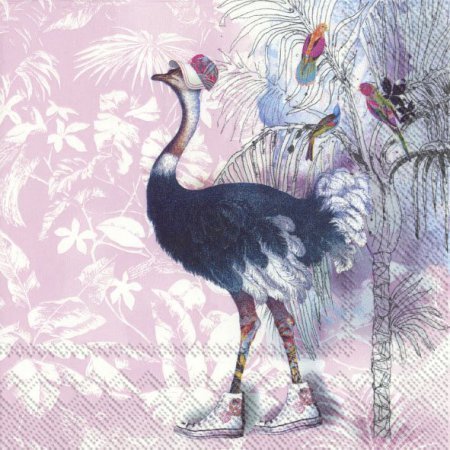 Emu Vogelstrauß Cool and the Gang Servietten