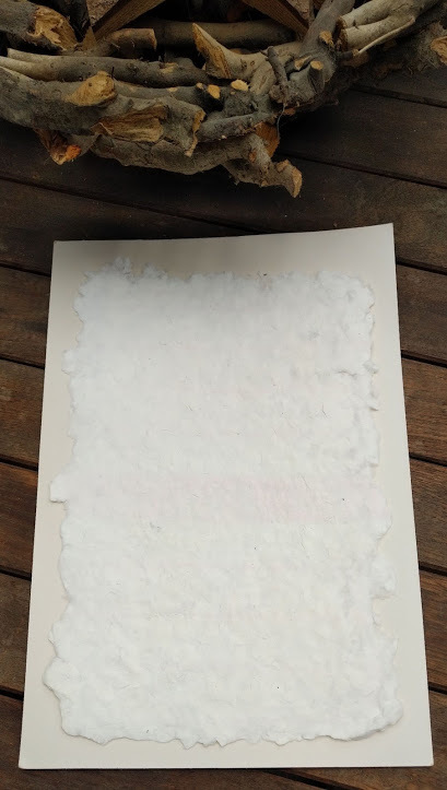 Papier Bogen handgeschöpft Handarbeit Unikat