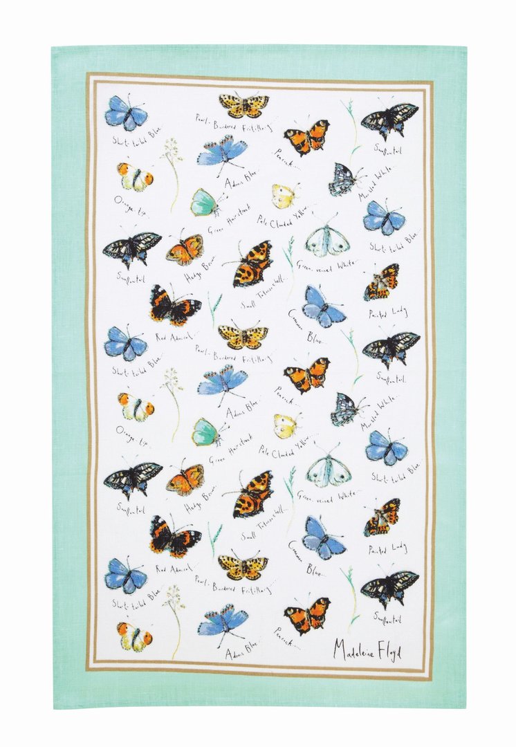Butterflys Schmetterling Tea Towel Floyd
